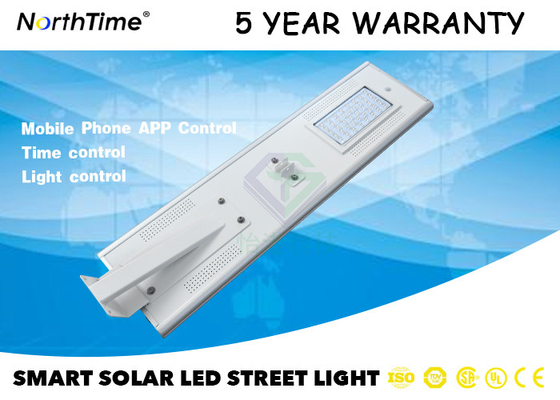 Cina 4300lm Lampu Jalan Terpadu Tenaga Surya / All In One Solar Street Courtyard Light pabrik